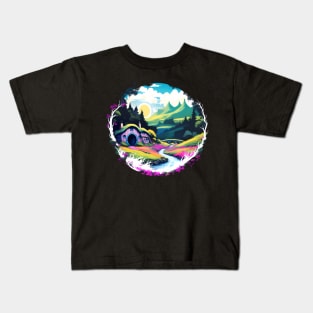 A colorful village Kids T-Shirt